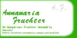 annamaria fruchter business card